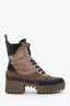 Louis Vuitton Brown Suede Leather Monogram Laureate Desert Boots Size 37.5