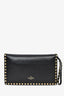 Valentino Black Leather Rockstud Clutch