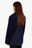 Alexander McQueen Navy Wool Denim Double Breasted Blazer Size 38