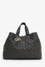 Christian Dior Green Cannage Leather Medium Toujours Tote With Pouch