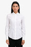 Dolce & Gabbana White Cotton Buttoned Cuff Shirt Size 42