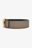 Hermès 2015 Black/Etoupe Epsom Leather Reversible 42mm Constance Belt Size 95