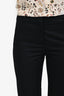 Max Mara Black Cotton Tapered Cropped Trousers Size 8