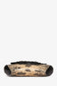 Prada 2004 Black/Beige Crocodile Python Crystal Embellished Shoulder Bag