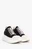 Rick Owens DRKSHDW Black Canvas 'Abstract' Low Sneakers Size 37