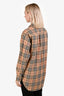 Burberry Tan House Check Cotton Button Down Shirt Size 4