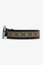 Gucci Brown/Beige GG Canvas and Leather Interlocking G Belt Size 95/38