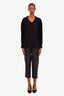 Brunello Cucinelli Black Sequin-Embellished Trousers Size 6