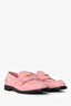 Mocassins penny en cuir verni rose Miu Miu, pointure 35,5