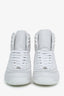 Pre-loved Chanel™ White Leather Mesh High Top Sneakers Size 39