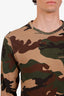 Chemise à manches longues Off-White à motif camouflage avec logo, taille M pour homme