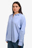 Brunello Cucinelli Blue Cotton Monili Detail Long Sleeve Button Down Shirt Size 3XL
