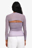 Miaou Purple Mesh Strapless Top Cover Set Size S