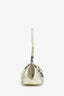 Armand Ventilo Yellow/Brown Silk Printed & Beaded Top Handle Bag
