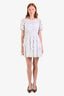 Needle & Thread Black/White Tulle Open Back Short Sleeve Mini Dress Size 6