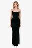 House of CB Black Beaded Strapless Maxi Dress Size S