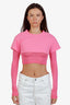 Jacquemus Pink Cotton 'Le Double' Shirt Size XS