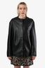 Loulou Studio Black Lamb Leather Buttoned Jacket Size 36