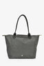 Longchamp Grey Canvas Le Pliage Medium Tote Bag