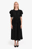 Ulla Johnson Black Ruffle Waist Midi Dress Size 6