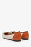 Salvatore Ferragamo Brown Leather and Canvas Bow Ballet Flats Size 10