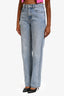 Alexander Wang Blue Denim Light Wash Straight Leg Jeans Size 26