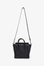 Celine Black Leather Nano Luggage Bag with Strap