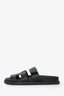Hermès Black Leather Cypre Sandals Size 35
