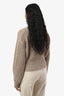Brunello Cucinelli Light Brown Wool Cashmere Blend Knit Sequin Cardigan Size M