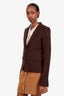 Rick Owens FW24 Brown Wool Single Breasted Blazer Size 40