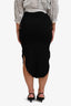 Frank & Eileen Black Side Slit Midi Skirt Size M