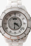 Pre-loved Chanel™ White Ceramic Diamond Marker Dial 'J12' 38mm Automatic Watch