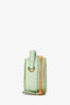 Prada Green Crochet Leather Raffia-Effect Mini Pouch with Strap