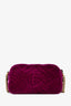 Gucci Purple Chevron Velvet Small GG Crossbody Bag