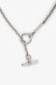 Hermès 2023 Palladium-Plated Buffalo Horn Mobile H Pendant Necklace