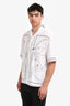 Jacquemus White Cotton 'Le Paysan' Dog Print Button Down Shirt Size 48 Mens