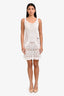Pre-loved Chanel™ White Cotton Crochet Knit Midi Dress Size 36