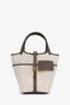 Hermès 2023 Ecru/Etoupe Ecru Canvas Swift Picotin 18 Cargo