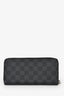 Louis Vuitton Black Damier Canvas Leather Long Wallet