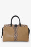 Saint Laurent Beige/Black Snakeskin Leather Medium 'Cabas Chyc' Tote