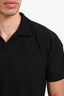 Homme Plisse Issey Miyake Black Pleated Collared Short Sleeve Shirt Size 2 Mens