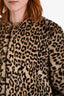 Barneys Brown/Black Cheetah Faux Fur Jacket Size 36