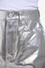 Frame Silver Metallic Denim Mini Skirt Size 28