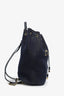 Pre-loved Chanel™ 2019 Blue & Metallic Canvas Deauville Backpack
