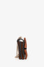 Valentino Brown Grained Leather Bow Chain Clutch