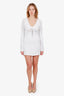 Alexis White Crochet V-Neck Mini Dress Size XS