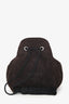Prada Brown Suede Logo Tassel Pouch