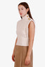 Veronica Beard Cream Cable-Knit Wool Sweater Vest Size XS