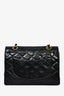 Pre-loved Chanel™ 1986-88 Black Lambskin Bicolour Hardware Small Paris Timeless Flap Bag