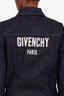 Givenchy Black Denim Logo Back Jacket Size 36